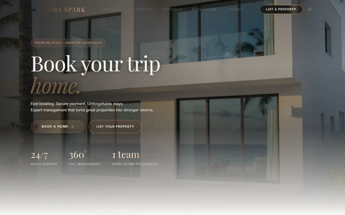 Exora Spark website